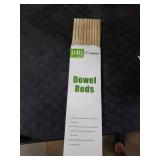 HOPELF 10PCS Bamboo Sticks - 1/2 x 17.5 Inch Dowel Rods for Crafts, DIYers