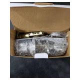 DSJJBLL Satin Nickel Door Knob with Lock and Key Round Ball Lock Interior/Exterior Door Knob for Bedroom Or Bathroom (1 Pack)