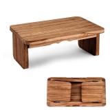 YERGOFE Folding Yoga Meditation Bench - Yoga Kneeling Bench for Adult, Wooden Zen Meditation Stool Kneeling Bench for Yoga Practice (Dark Brown)