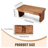 YERGOFE Folding Yoga Meditation Bench - Yoga Kneeling Bench for Adult, Wooden Zen Meditation Stool Kneeling Bench for Yoga Practice (Dark Brown)