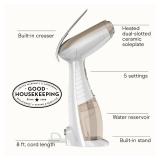 Conair Turbo Extreme Steam Hand Held Fabric Steamer, GS59X, 1875W, 15 min, 7.3 oz, White/Champagne