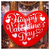 Kofero Valentines Inflatables Outdoor Decorations 5FT Long Love Heart Red Sweet Romantic Cute Blow up Yard Decoration LED Lights for Indoor Wedding Holiday Party Garden Lawn Decor