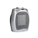 Amazon Basics Ceramic Space Heater, Portable Indoor Heating Solution, With Overheat and Tip-Over Protection, Thermostat, Non-Oscillating, 1500W, Fast Heating, 7.52D x 6.34W x 9.45H, Silver