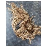 12 Inch Curly Ponytail Extension - Clip in Ponytail Hair Extensions, Natural Claw Clip Ponytail Extension, Synthetic Clip on Ponytails for Women (Color: Light Brown with Blonde Highlights)