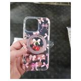 Loheckle for iPhone 16 Pro Max Case with Stand- Compatible with MagSafe Women Girls Cute Clear Girly Aesthetic Unique Design Soft TPU Magnetic Ring Phone Cover for Apple 16 Promax, Bow