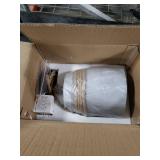 Meefad Concrete Pendant Lamp, 1 Light Industrial Farmhouse Style Hanging Lamp, Cement Bell Pendant Fixture with Hemp Rope Deco