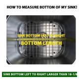 Serene Valley Sink Grid 18-1/8 L x 13-3/8 W, Centered Drain with Corner Radius 3-1/2, NDG1813C