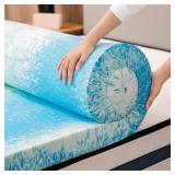 Bynex 2 Inch Gel Memory Foam Mattress Topper, Twin Size Cooling Bed Topper for Back Pain & Pressure Relief