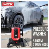 Pressure Washer,5200PSI Power Washer with 4 Quick Connect Nozzles, High Pressure Cleaning Machine with Foam Cannon for Cars/Fences/Driveways/Patios/Home Cleaning