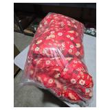 Uthem Waterproof Egg Chair Cushion Replacement Outdoor Hanging Egg Chair Cushion 47x35x7 Inches Thicken Chair Cushions with Ties, Red Peony