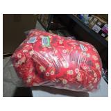 Uthem Waterproof Egg Chair Cushion Replacement Outdoor Hanging Egg Chair Cushion 47x35x7 Inches Thicken Chair Cushions with Ties, Red Peony