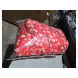 Uthem Waterproof Egg Chair Cushion Replacement Outdoor Hanging Egg Chair Cushion 47x35x7 Inches Thicken Chair Cushions with Ties, Red Peony