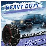 AutoChoice AutoFixing Snow Chains, Heavy Duty Emergency Tire Chains For Pickup Trucks and Off-road SUV, Easy Installation, Set of 2(HYR-A)
