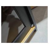 JANSNIMEN Double Layer Bread Box for Kitchen Countertop, Large Breadbox Bread Container Storage with Acrylic Door, Wooden Farmhouse Bread Holder (Blaeck, Medim-15.7\" L x 9.5\" W x 13\" H)