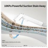 COCEAN Portable Upholstery and Carpet & Area Rug Shampooer Cleaner, Car Interiors Machine Powerful Suction Spot and 260ML Deep Stain Cleaning Shampooer for Pets, 4 Cleaning Tools (White)