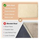 Ahomdoo Cat Scratcher pad Sisal cat Scratching Interactive Toy with Track Wooden Ball Cats Scratch Pad for Physical Exercise