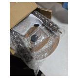 Round Side Table, Small End Table for Small Space, Modern Accent Table with Solid Wood Leg, Easy Assembly for Living Room, Bedroom, Corners, and Office (Rustic Brown)