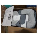 XFaa Rootling Baby Feeding Pillow, Anti Overflow Feeding Pillow for Reducing Spit-Up, Safety Nursing Pillow, Baby Lounger Reflux Wedge Breastfeeding, Removable top and Bottom (Gray, Small)