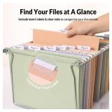 SUNEE Hanging File Folders, 50 Pack Letter Size Hanging File Folders with 1/5-cut Tabs, Stay Organized for Your Home and Office Bulk File, Documents and Paper, 10 Pastel Colors