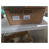 PERMO Set of 2 Classic Rustic Industrial Wall Sconce Lighting Fixture with Flared White Textile Lamp Shade and Antique Brass Tapered Column Stand, Hardwired, E26 Base