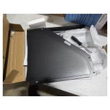 viewcare Corner Bread Box for Kitchen Counter, Bamboo Wood Black Bread Box, Large Capacity Bread Storage Bin with Acrylic Wavy Door Panel (Black, Meduim)