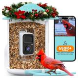 NETVUE by Birdfy Smart Bird Feeder with 2K AI Camera, Auto Capture Videos & Motion Detection, Live Steam, Wireless Wildbird Watching, Ideal Gift for Outdoor Backyard Birder(AI by Subscription)