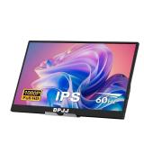 DPJJ Portable Monitor 15.6-inch 1080P USB-C HDMI Ultra Slim Travel Monitor with Kickstand for Laptop, PC, Mac Phone, PS, Xbox, Swich Gaming Monitor IPS Slim Zero Bezel