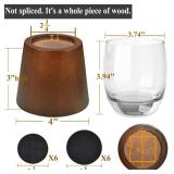 Sopicoz Wooden Bed Risers 3 Inch Round Furniture Risers Set of 6, Heavy Duty Wood Bed Lifts Risers for Bed Frame, Table, Sofa, Couch, Desk, Dresser