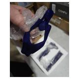 FJS Living Room Decor: Flocked Thinker Statue, 4.7\" H Navy Blue Abstract Art Sculpture - Set of 3 for Home, Office, Shelf, Table Decoration