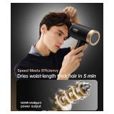 Hair Dryer, CONFU Blow Dryer with Diffuser, 21000PRM Professional Hairdryer, Portable Lightweight Fast Drying Negative Ionic Blow Dryer, Hair Diffuser for Curly Hair for Home Travel