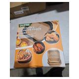 DUFRE 150Pcs Air Fryer Paper Liners 10 INCH [ Fit 7-12 QT] Parchment Paper,Disposable Square Paper for Air Fryer Non-stick Oil-proof for Baking,Roasting,Microwave,fathers day for dad