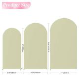 Wokceer Wedding Arch Backdrop Cover (7.2FT, 6.6FT, 6FT) Set of 3 Spandex Fitted Wedding Arch Stand Covers for Round Top Chiara Backdrop Stands Cover for Birthday Party Ceremony Decor Sage Green