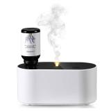 Lecdura Waterless Diffuser for Essential Oil, Battery Operated Scent Air Aromatherapy Diffuser, Mini Aroma Diffusers with 3 Intermittent Mist Modes, Cycle Start for 400-700 sq.ft Home Office Bedroom.
