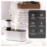 Lecdura Waterless Diffuser for Essential Oil, Battery Operated Scent Air Aromatherapy Diffuser, Mini Aroma Diffusers with 3 Intermittent Mist Modes, Cycle Start for 400-700 sq.ft Home Office Bedroom.