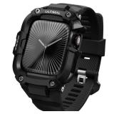 ULTIMAL Rugged Band with Case for Apple Watch 46mm, Military-Grade Shockproof Protective Strap for Men, All-in-One Outdoor Sport Watch Band Compatible with iWatch Series 11/10 (Black)