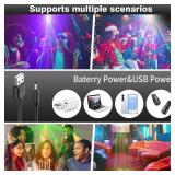 Qajok DJ Laser Party Lights, RGB LED Disco Light, Sound Activated Projector Strobe Light with Remote Control for Christmas Halloween Decorations Karaoke Birthday Dance Wedding Stage Show