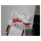 SilTriangle 3 Pcs Christmas Horse Santa Halter Bridle Cover with Jingle Bell Horse Halter Noseband Cheek Pieces Cover Christmas Tack Costume for Parade (Red and White)