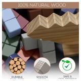 PATHFINDER PANDAS Tower Stack Game - 32PCS Wooden Balance Game with Building Blocks & Cards - Durable Tetra Tower Stacking for Kids & Adults - Fun 1+ Player Balance Stacking Games