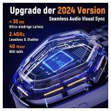 Ozeino 2.4GHz Wireless Gaming Headset for PC, Ps5, Ps4 - Lossless Audio USB & Type-C Ultra Stable Gaming Headphones with Flip Microphone, 40-Hr Battery Gamer Headset for Switch, Laptop, Mobile, Mac