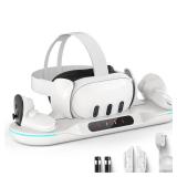 Dxldfks Auto-Clamping Charging Dock for Meta Quest 3 and Accessories Controllers