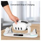 Dxldfks Auto-Clamping Charging Dock for Meta Quest 3 and Accessories Controllers