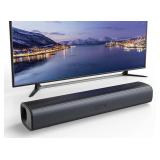 RIOWOIS Sound Bar for Smart TV, Soundbar for TV with Bass Reflector and Easy Set up, Home Audio Surround Sound System for TV PC Projector, Wall Mountable