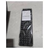 Wireless Keyboard and Mouse Backlit - Typewriter Keyboard with Magnetic Wrist Rest, Retro Round Keycaps, Light Up Letters, 2.4GHz Cordless Combo for Mac, Windows, PC, Laptop, Trueque [Upgraded]