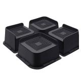 ANNKUT Bed Risers 3 Inch Heavy Duty, Furniture Risers for Bed Desk Table Sofa Couch,Oversized Bed Lifts Risers,Support up to 5000 Lbs(4 Pack Black)
