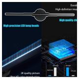 Missyou 3DHologramFan MS50D2 19.7 Inch, LED Holographic Projector with WiFi Bluetooth Remote, 528 Highlight LEDs, 1500+ Videos, for Store Display Events Exhibition Wall Mount