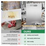 2 Pack Titanium Cutting Boards for Kitchen,100% Pure Titanium, Cutting Edge Hygiene & Durability, Double-sided food-grade Titanium Cutting Board For Meats Fruist And Vegetables,Easy to Clean XC