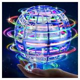 RIEYON Flying orb Ball 2025 Hover Boomerang Ball 6 Lighting Effects Cool Toys Gift for 678910+ Year Kids Teen Adults Indoor Outdoor Blue Flying Ball Toy
