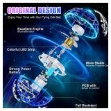 RIEYON Flying orb Ball 2025 Hover Boomerang Ball 6 Lighting Effects Cool Toys Gift for 678910+ Year Kids Teen Adults Indoor Outdoor Blue Flying Ball Toy