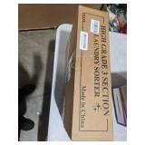 60 Gal (230L) Laundry Hamper 3 Section with Lid, Leather Patchwork Laundry Sorter with Rolling Lockable Wheels and Handle, Laundry Basket Organizer for Laundry Room, Bedroom and Bathroom - Gray