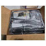 60 Gal (230L) Laundry Hamper 3 Section with Lid, Leather Patchwork Laundry Sorter with Rolling Lockable Wheels and Handle, Laundry Basket Organizer for Laundry Room, Bedroom and Bathroom - Gray